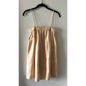 Zara Women's Dress Size XS Linen Blend Mini Dress Peach Boho Beachy Chic